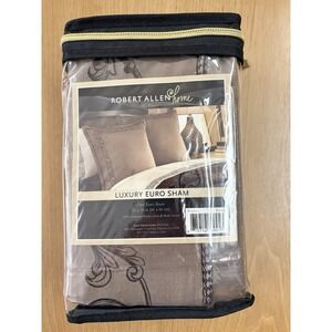Robert‎ Allen Home Luxury Euro Sham Windsor Bronze 26x26 Pillow Cover New